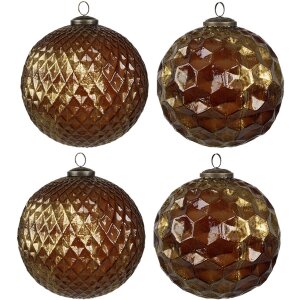 Clayre & Eef 6GL4511 Boule de Noël marron or...