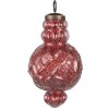 Clayre & Eef 6GL4512 Set 4 boules de Noël en verre rouge 29x18x9cm Ø8x15cm