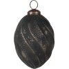 Clayre & Eef 6GL4680 Boule de Noël noire Ø 7x11 cm