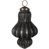 Clayre & Eef 6GL4684 Boule de Noël Ø 7x12 cm Noir