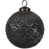 Clayre & Eef 6GL4687 Boule de Noël noire Ø 10x10 cm