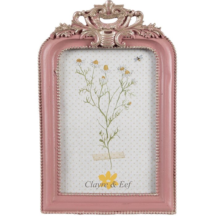 Clayre & Eef 2F1104 Cadre photo rose argent 16x2x23 cm 13x18 cm