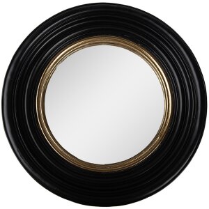 Clayre & Eef Miroir 62S302 Ø 31x4 cm Noir Or...