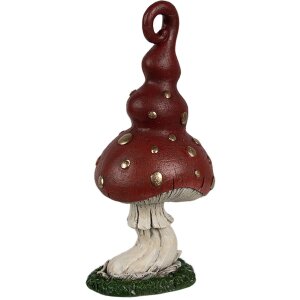 Clayre & Eef 6PR4159 Décoration champignon rouge 8x6x17 cm