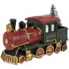 Clayre & Eef 6PR4335 Décoration Locomotive 11x5x7 cm vert rouge or