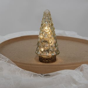 Clayre & Eef 6GL4560 Arbre de Noël avec LED Ø 8x16 cm