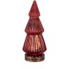 Clayre & Eef 6GL4569R Sapin de Noël avec LED rouge Ø 7x16 cm