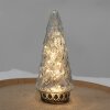 Clayre & Eef Sapin de Noël LED Ø 11x24 cm verre argenté