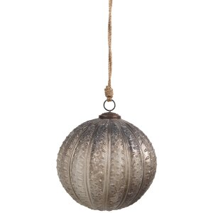 Clayre & Eef 6GL4534M Boule de Noël Ø 15x15 cm Argenté