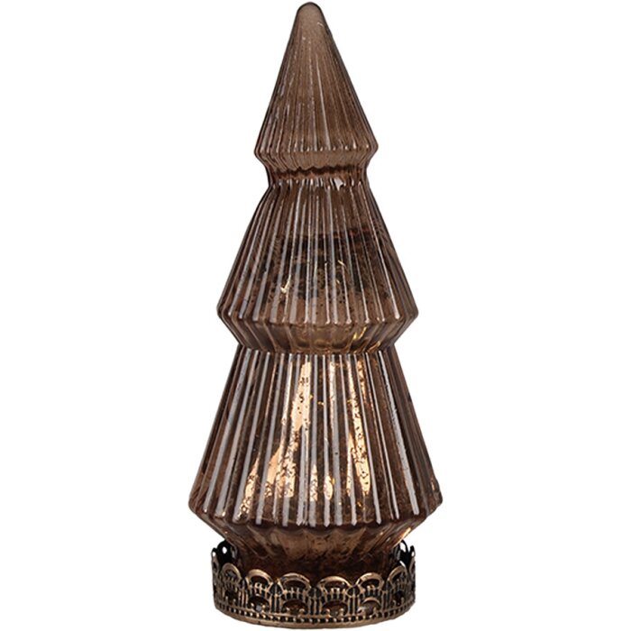 Clayre & Eef 6GL4569KO Arbre de Noël avec LED Ø 7x16 cm