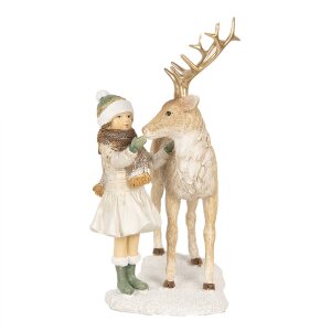 Clayre & Eef 6PR4187 Décoration enfant avec cerf 17x12x22 cm