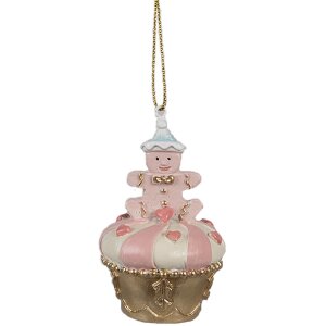 Clayre & Eef 6PR4207 Pendentif biscuit rose...