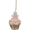 Clayre & Eef 6PR4207 Pendentif biscuit rose doré Ø 5x8 cm