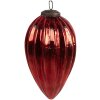 Clayre & Eef 6GL4547L Boule de Noël rouge Ø 9x16 cm