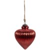 Clayre & Eef 6GL4548L Boule de Noël rouge Ø 13x17 cm