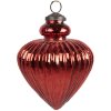 Clayre & Eef 6GL4548M Boule de Noël Ø 10x13 cm Rouge