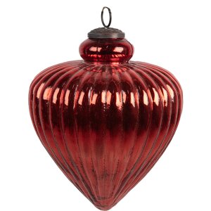 Clayre & Eef 6GL4548XL Boule de Noël rouge...