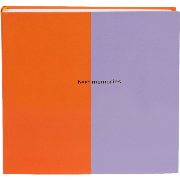 Goldbuch album photo Coloration orange lilas 25x25 cm 60 pages blanches