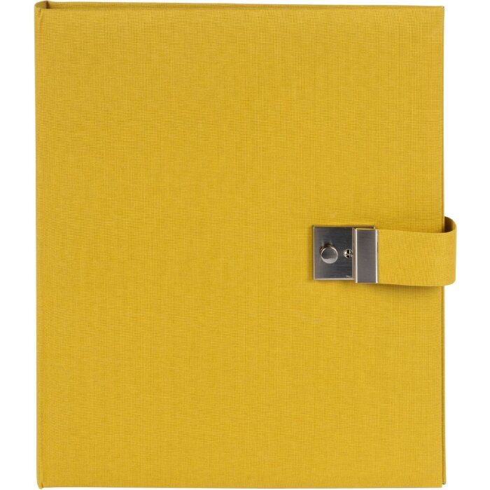 Goldbuch porte-documents Bella Vista moutarde 27x34 cm lin 5 poches