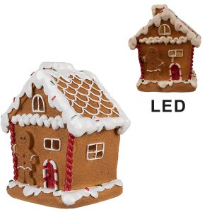 Clayre & Eef 6PR4341 Décoration Maison en pain dépices avec LED 11x9x13 cm