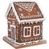 Clayre & Eef 6PR4346 Décoration LED Maison en pain dépices 13x13x15 cm 3xAAA