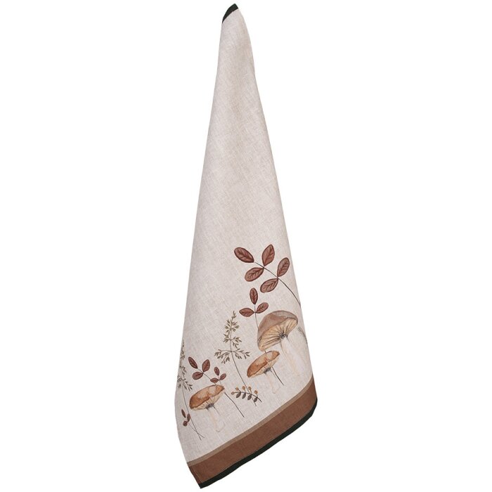 Clayre & Eef LFJ42-2 Linge de cuisine avec champignons Beige 50x70 cm