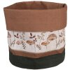 Clayre & Eef LFJ50 Panier à pain Ø 15x16 cm Motif champignon Marron Beige