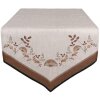 Clayre & Eef LFJ65 Chemin de table Champignons 50x160 cm Beige Marron