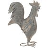 Clayre & Eef 6Y5611 Décoration Coq métal gris 30x14x40 cm