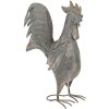 Clayre & Eef 6Y5611 Décoration Coq métal gris 30x14x40 cm