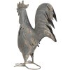 Clayre & Eef 6Y5611 Décoration Coq métal gris 30x14x40 cm