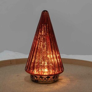 Clayre & Eef 6GL4571R Sapin de Noël avec LED rouge Ø 11x19 cm