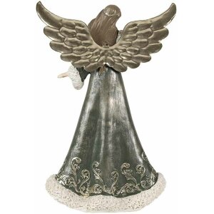 Clayre & Eef 6PR3959GG Figurine dange 16x9x25 cm Gris/Vert