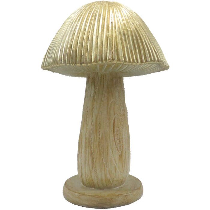 Clayre & Eef 6PR4156 Décoration champignon Ø 13x20 cm aspect bois naturel