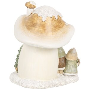 Clayre & Eef 6PR4186 Décoration champignon avec nains LED 13x12x15 cm