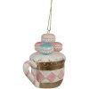 Clayre & Eef 6PR4209 Tasse à pâtisserie suspendue avec macarons 6x4x7 cm