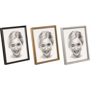 Mascagni cadre portrait aluminium A1636 argent or noir 13x18 15x20 20x30 cm