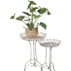 Clayre & Eef 5Y1239 Set table de plantes Ø 52x84/ Ø 42x66 cm