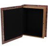 Clayre & Eef 65696 Set de 3 boîtes de rangement en bois marron beige 27x22x7 cm