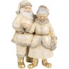 Clayre & Eef Décoration Père Noël et Mère Noël Beige 11x8x16 cm