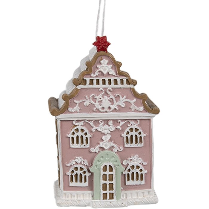 Clayre & Eef 6PR4215 Décoration Pendentif Maison 6x4x9 cm