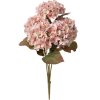 Clayre & Eef Fleur artificielle Hortensia rose vert 18x16x44 cm