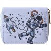 Juleeze JZWA0216 Portefeuille Blanc Gris 11x9 cm Polyuréthane Astronaute Fusée