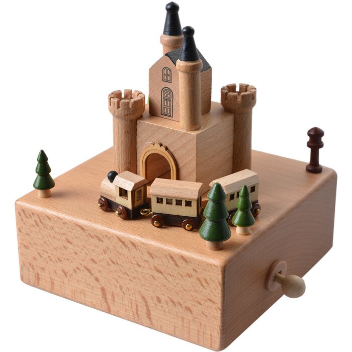 Clayre & Eef 65664 Boîte à musique 11x12x14 cm Château