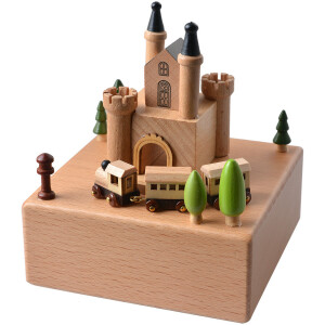 Clayre & Eef 65664 Boîte à musique 11x12x14 cm Château