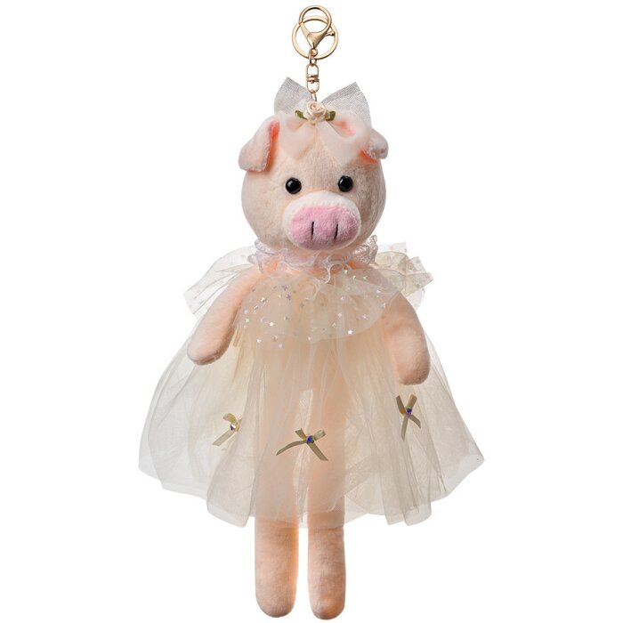 Clayre & Eef TW0613 Pendentif décoratif Cochon 10x9x30 cm Beige