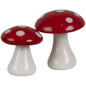 Clayre & Eef 6GL4674 Décoration champignon Ø 3x3 cm