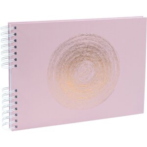 Exacompta 16166E Album spirale 50 pages blanc 32x22 cm Ellipse rose