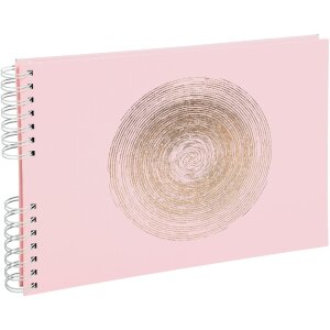 Exacompta 16166E Album spirale 50 pages blanc 32x22 cm Ellipse rose