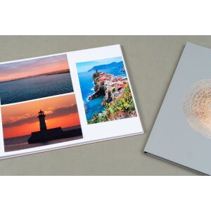 Exacompta 16166E Album spirale 50 pages blanc 32x22 cm Ellipse rose